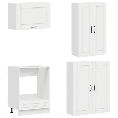 Kitchen Unit PORTO 8 pcs High Gloss White Engineered Wood