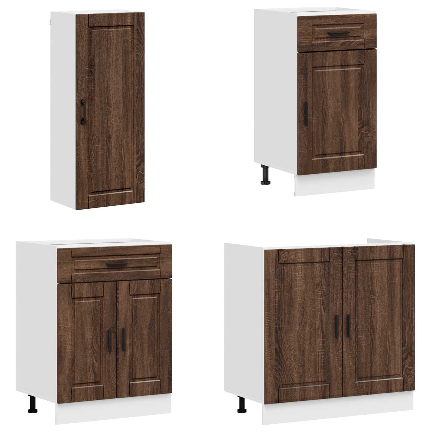 Kitchen Unit PORTO 8 pcs Brown Oak Engineered Wood