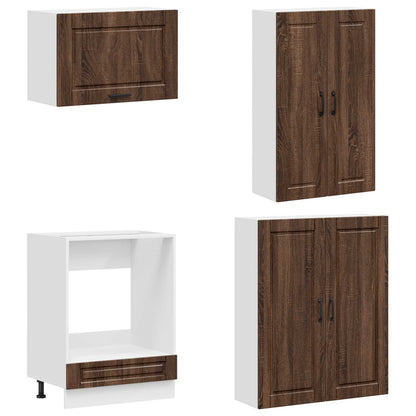 Kitchen Unit PORTO 8 pcs Brown Oak Engineered Wood