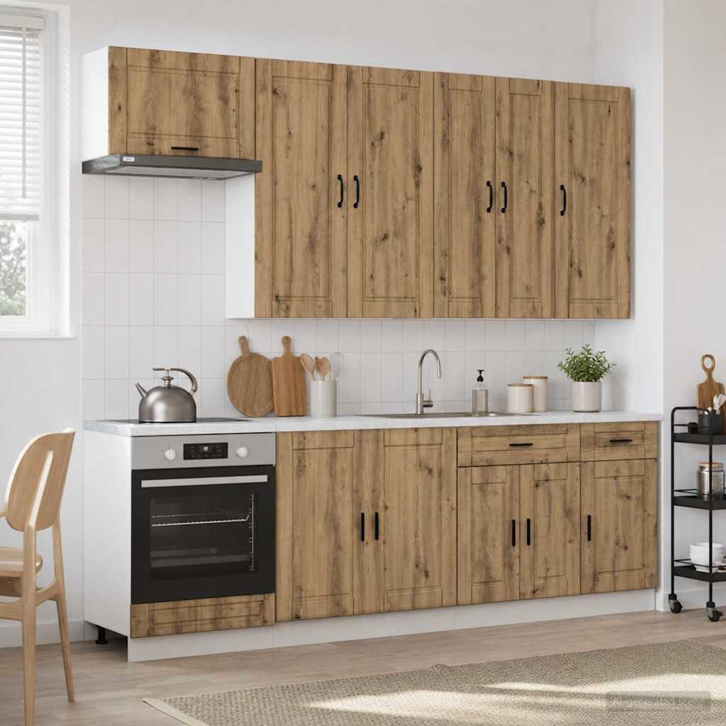 Kitchen Unit PORTO 8 pcs Artisan Oak Engineered Wood