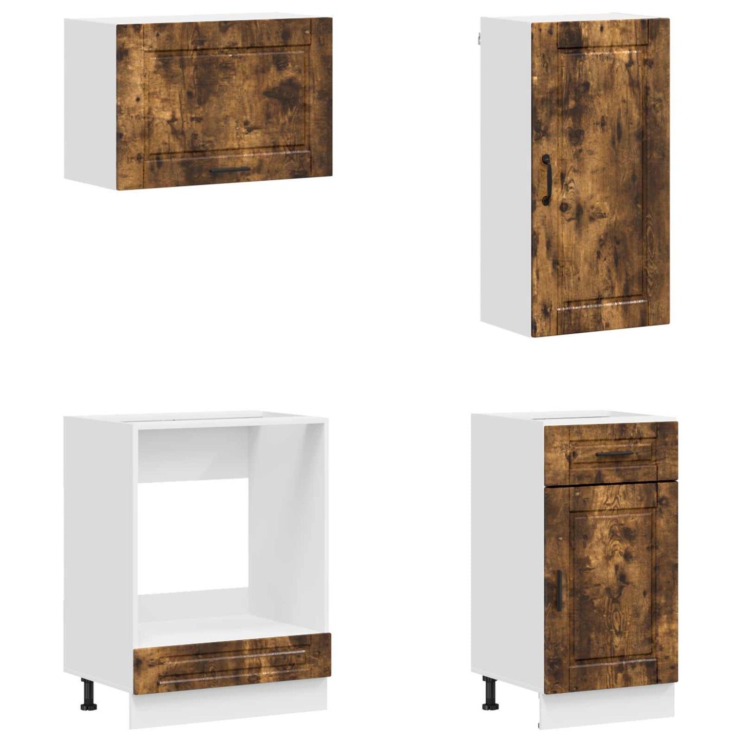 Kitchen Unit PORTO 8 pcs Smoked Oak Engineered Wood