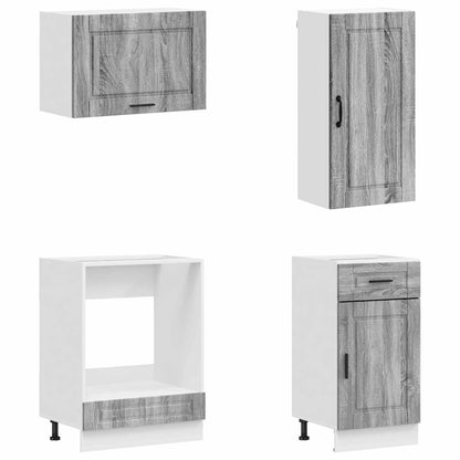 Kitchen Unit PORTO 8 pcs Grey Sonoma Engineered Wood