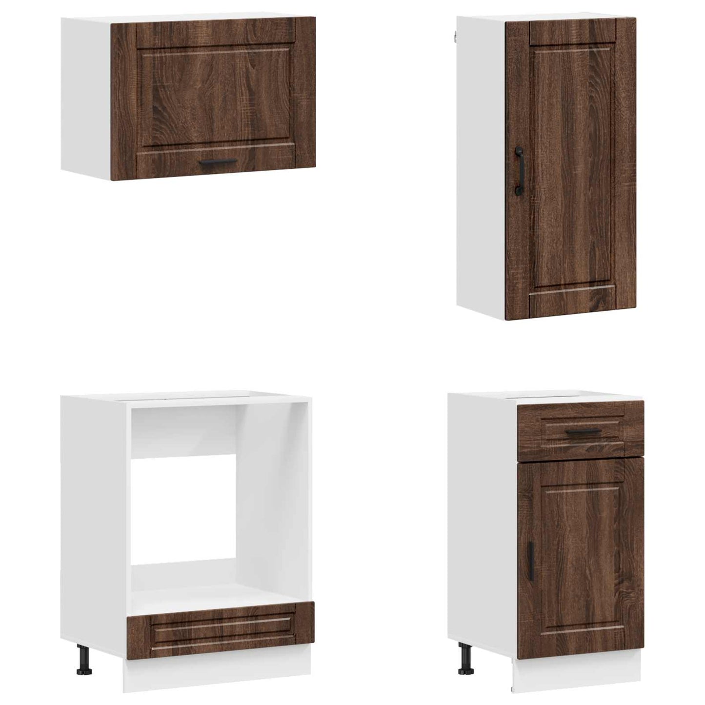Kitchen Unit PORTO 8 pcs Brown Oak Engineered Wood