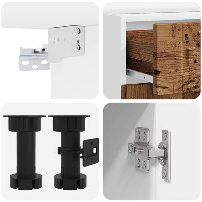 Kitchen Unit PORTO 8 pcs Old Wood Engineered Wood