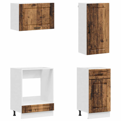 Kitchen Unit PORTO 8 pcs Old Wood Engineered Wood