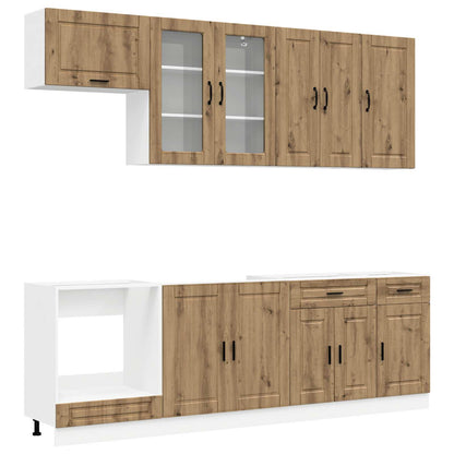Kitchen Unit PORTO 8 pcs Artisan Oak Engineered Wood