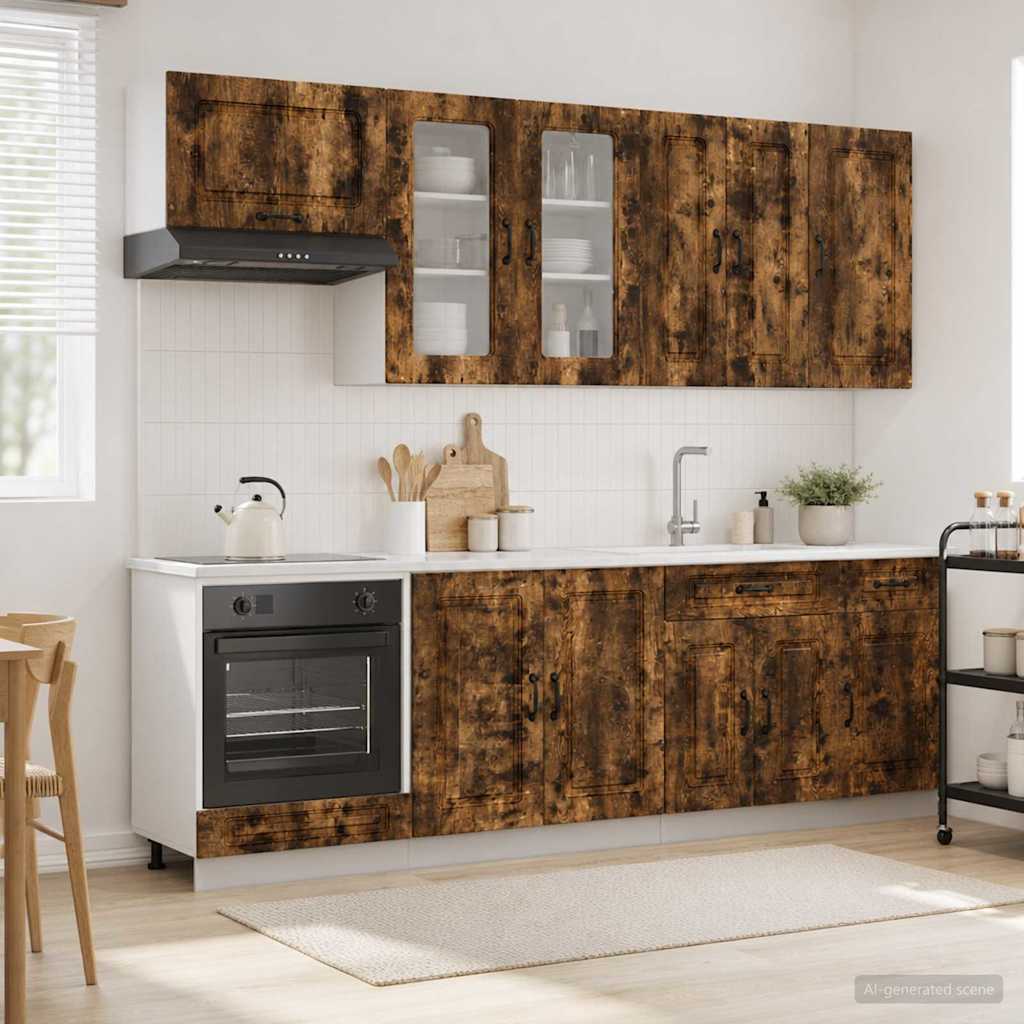 Kitchen Unit KALMAR 8 pcs Smoked Oak Engineered Wood