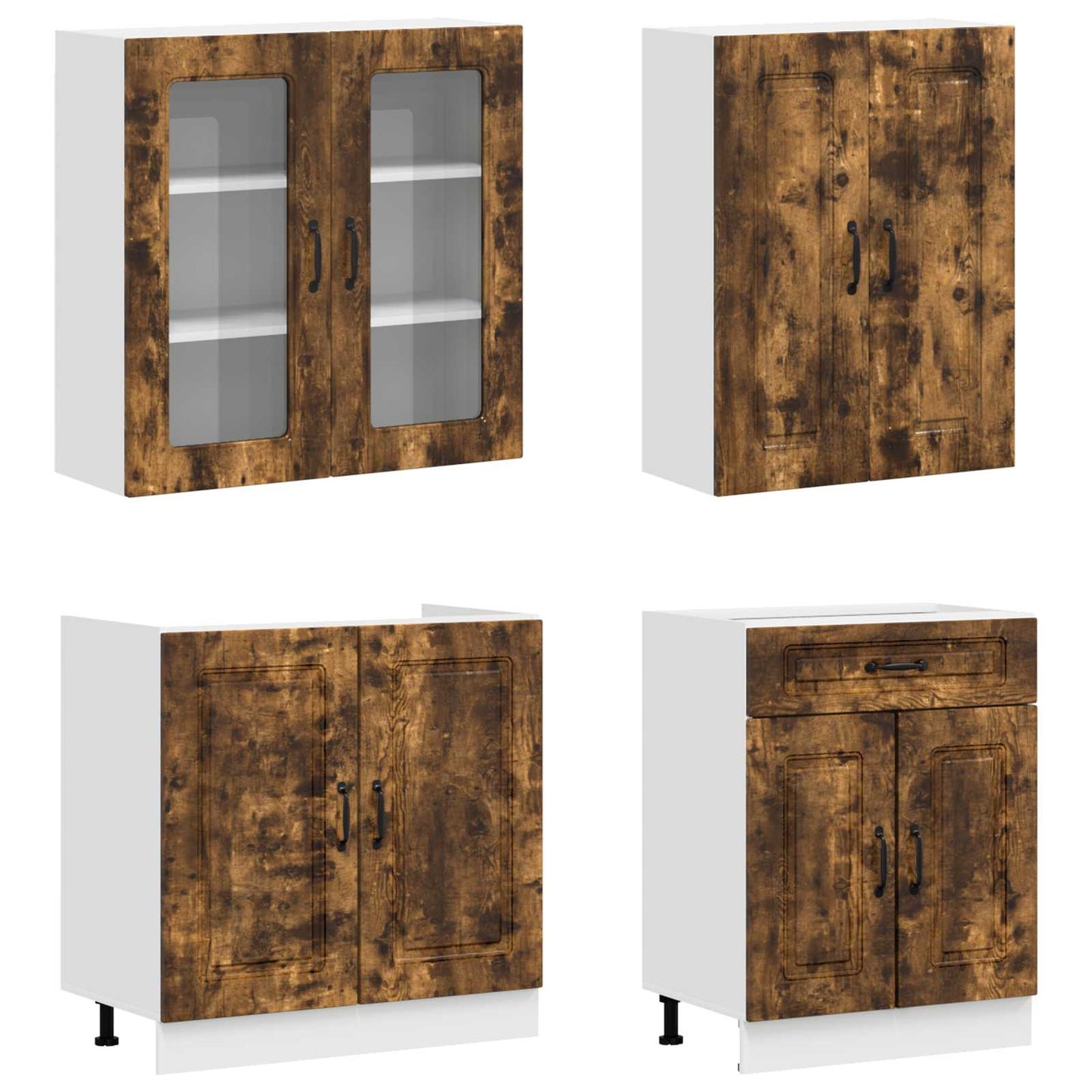 Kitchen Unit KALMAR 8 pcs Smoked Oak Engineered Wood