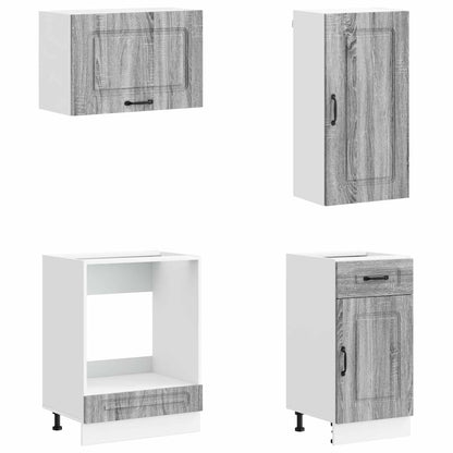 Kitchen Unit KALMAR 8 pcs Grey Sonoma Engineered Wood