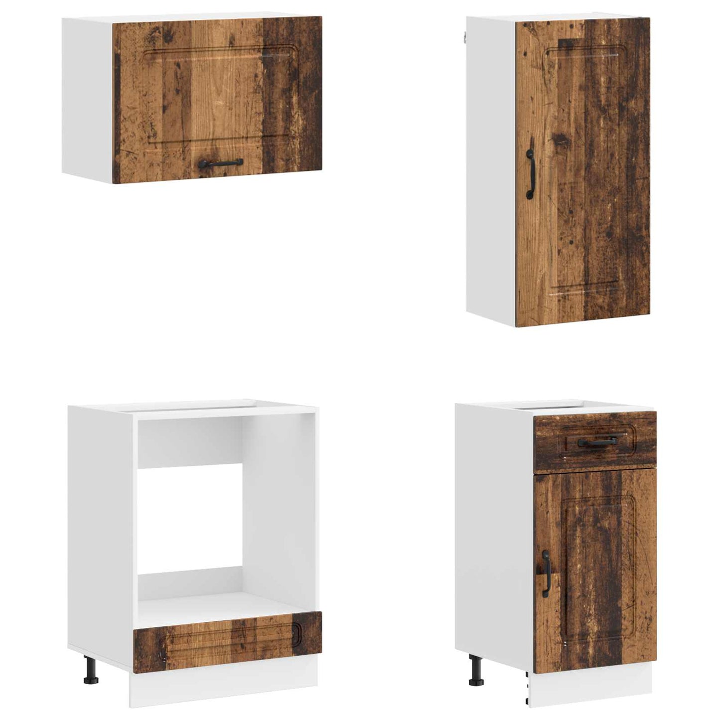 Kitchen Unit KALMAR 8 pcs Old Wood Engineered Wood