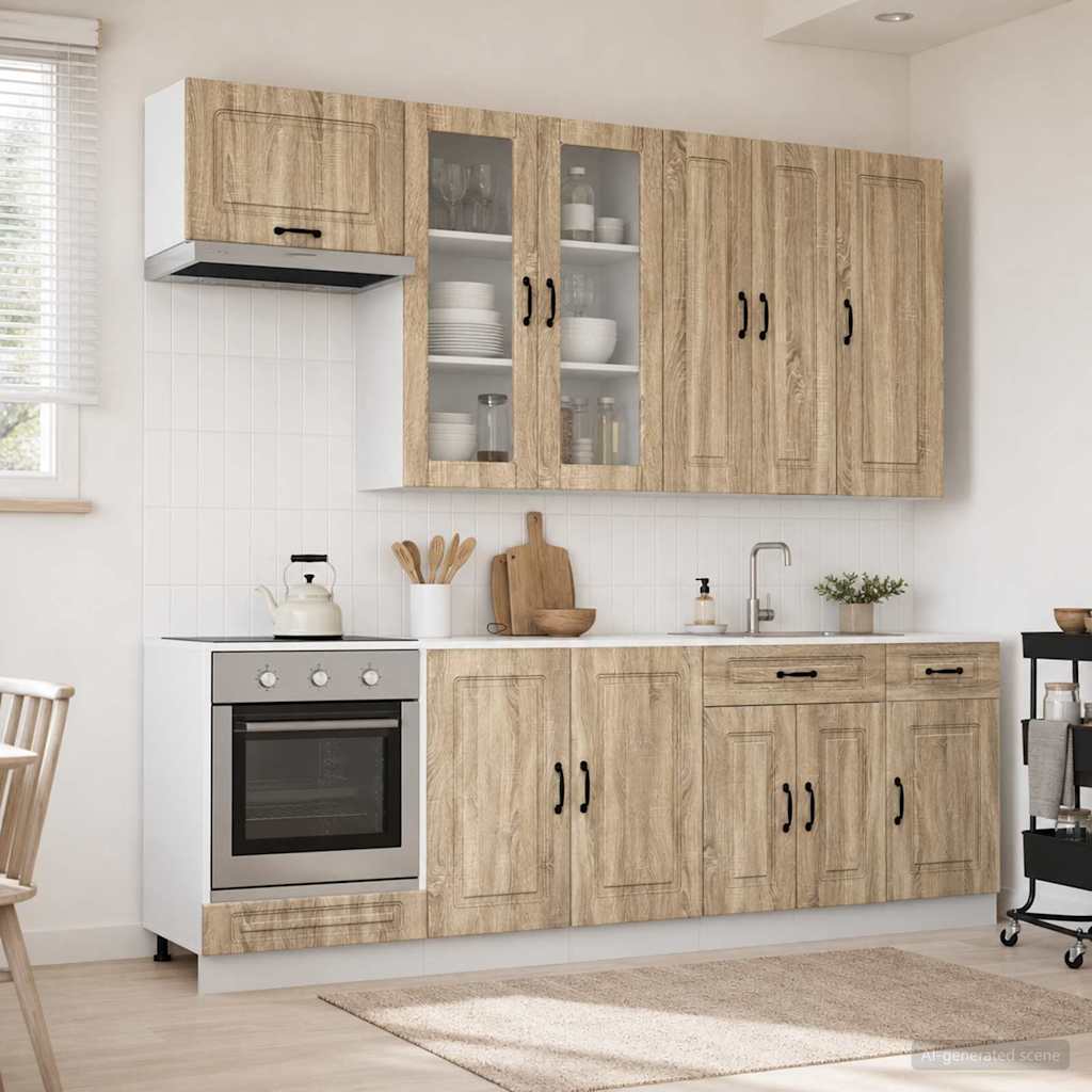 Kitchen Unit KALMAR 8 pcs Sonoma Oak Engineered Wood