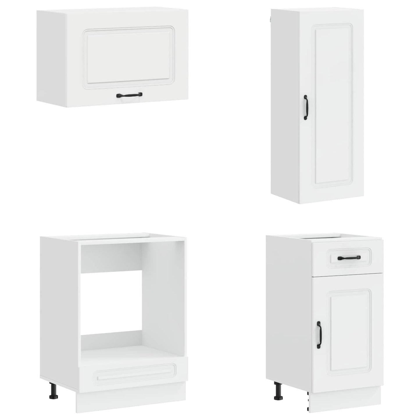 Kitchen Unit KALMAR 8 pcs High Gloss White Engineered Wood