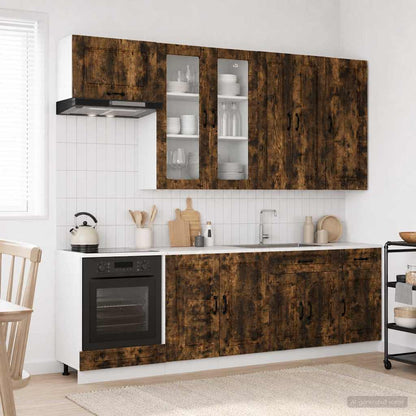 Kitchen Unit KALMAR 8 pcs Smoked Oak Engineered Wood