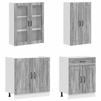 Kitchen Unit KALMAR 8 pcs Grey Sonoma Engineered Wood
