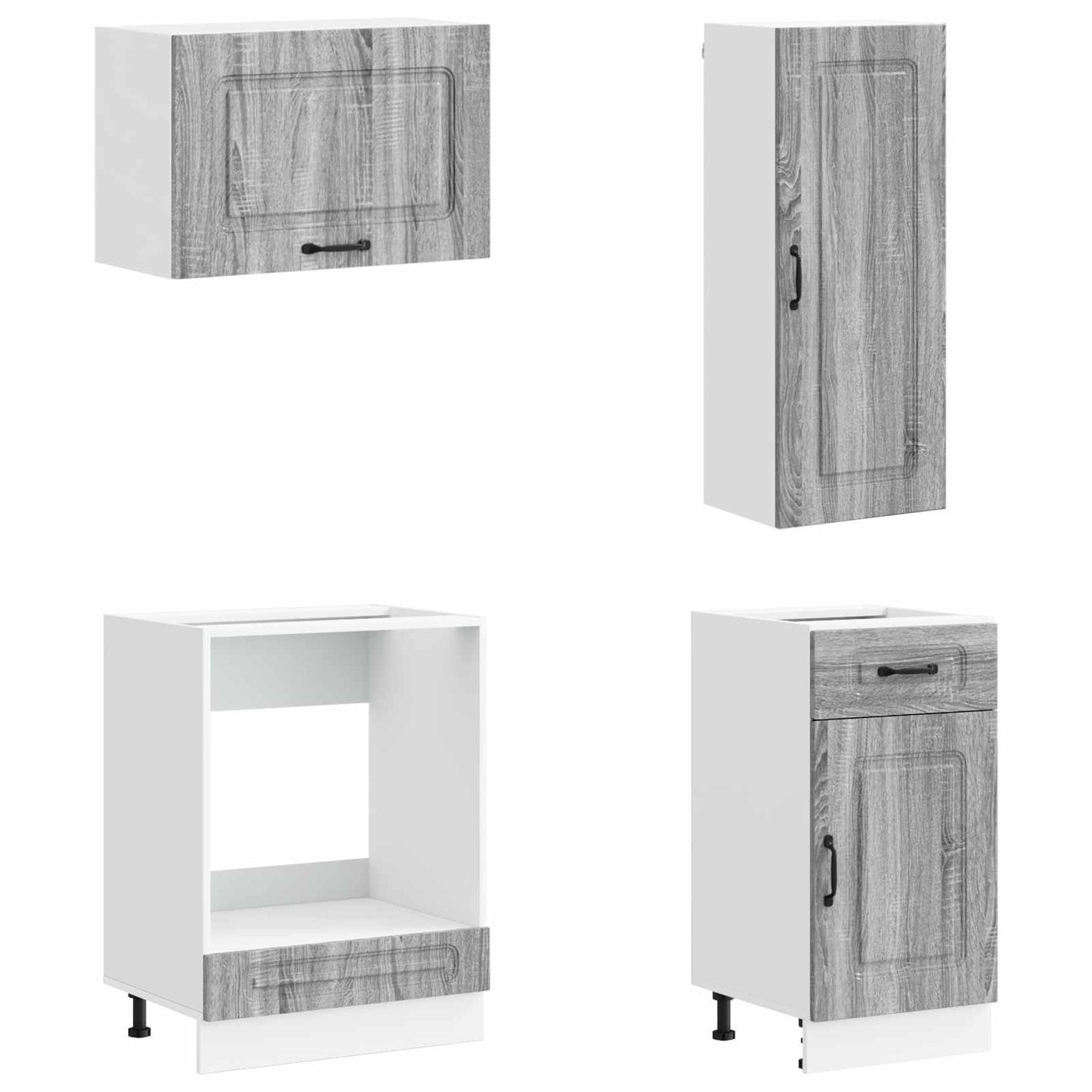 Kitchen Unit KALMAR 8 pcs Grey Sonoma Engineered Wood