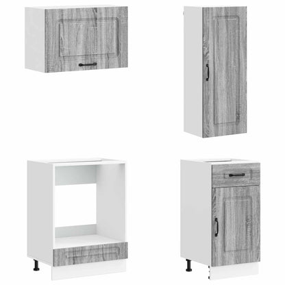 Kitchen Unit KALMAR 8 pcs Grey Sonoma Engineered Wood