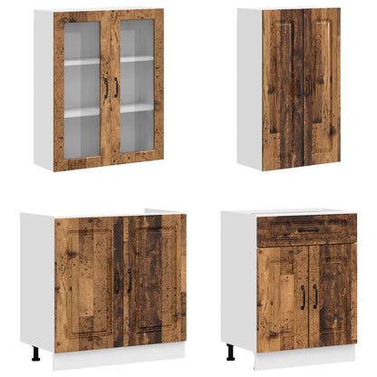 Kitchen Unit KALMAR 8 pcs Old Wood Engineered Wood