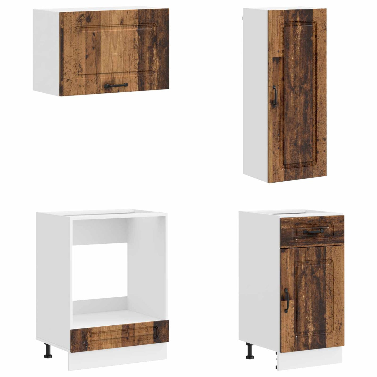 Kitchen Unit KALMAR 8 pcs Old Wood Engineered Wood