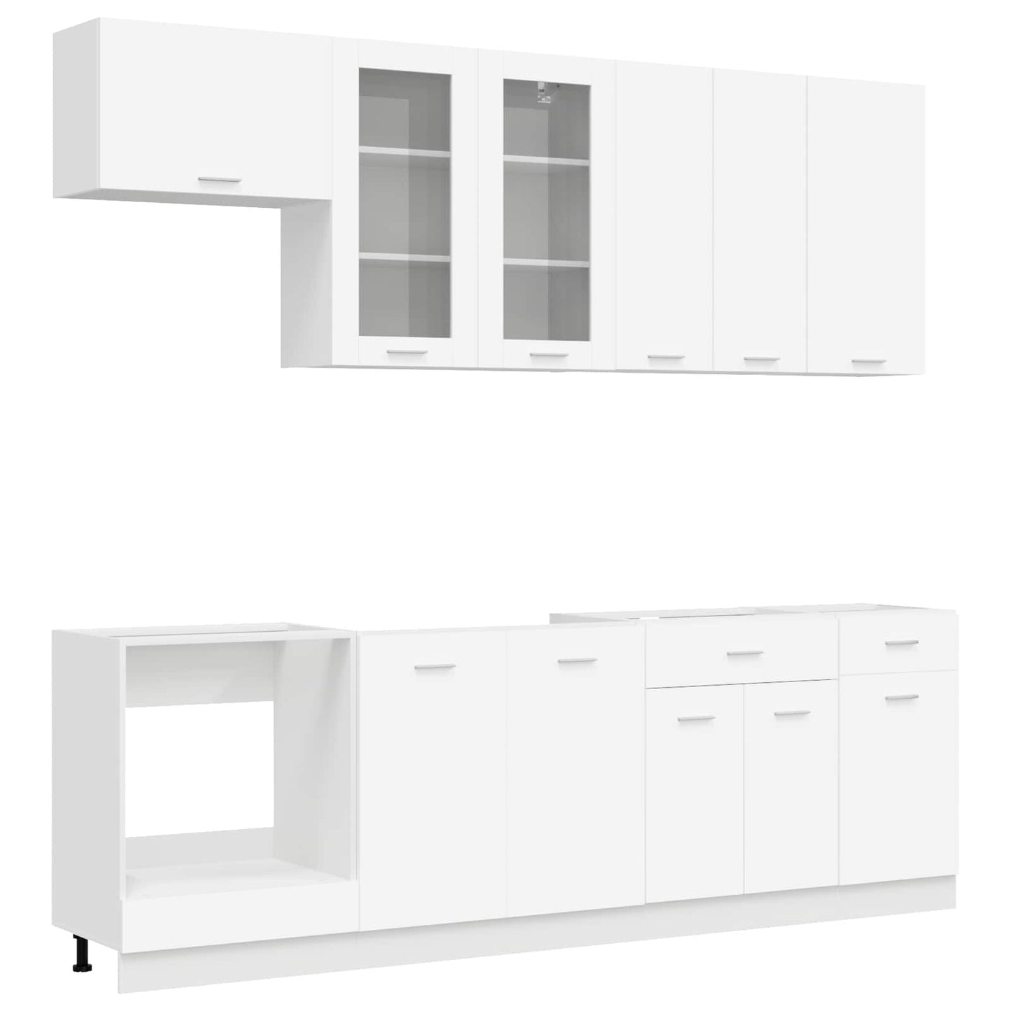 Kitchen Unit LYON 8 pcs White Engineered Wood