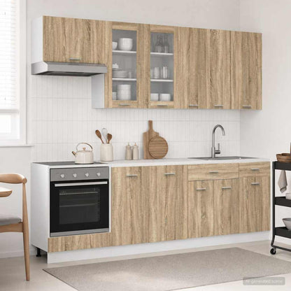 Kitchen Unit LYON 8 pcs Sonoma Oak Engineered Wood