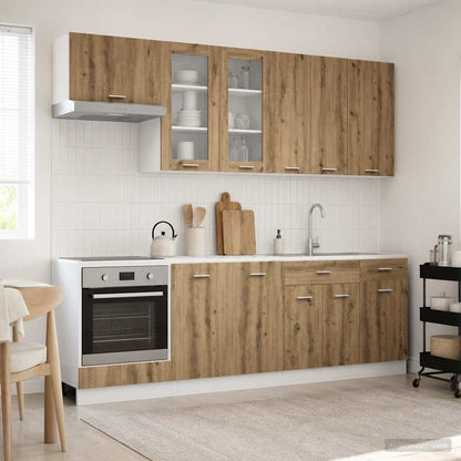 Kitchen Unit LYON 8 pcs Artisan Oak Engineered Wood