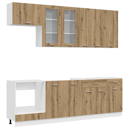 Kitchen Unit LYON 8 pcs Artisan Oak Engineered Wood