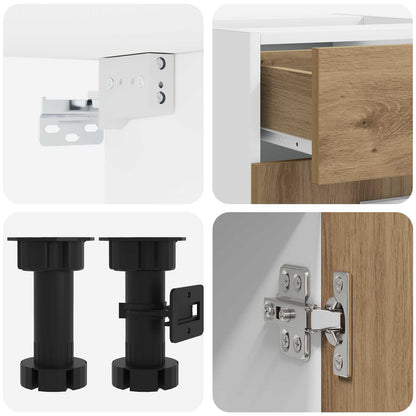Kitchen Unit LYON 8 pcs Artisan Oak Engineered Wood