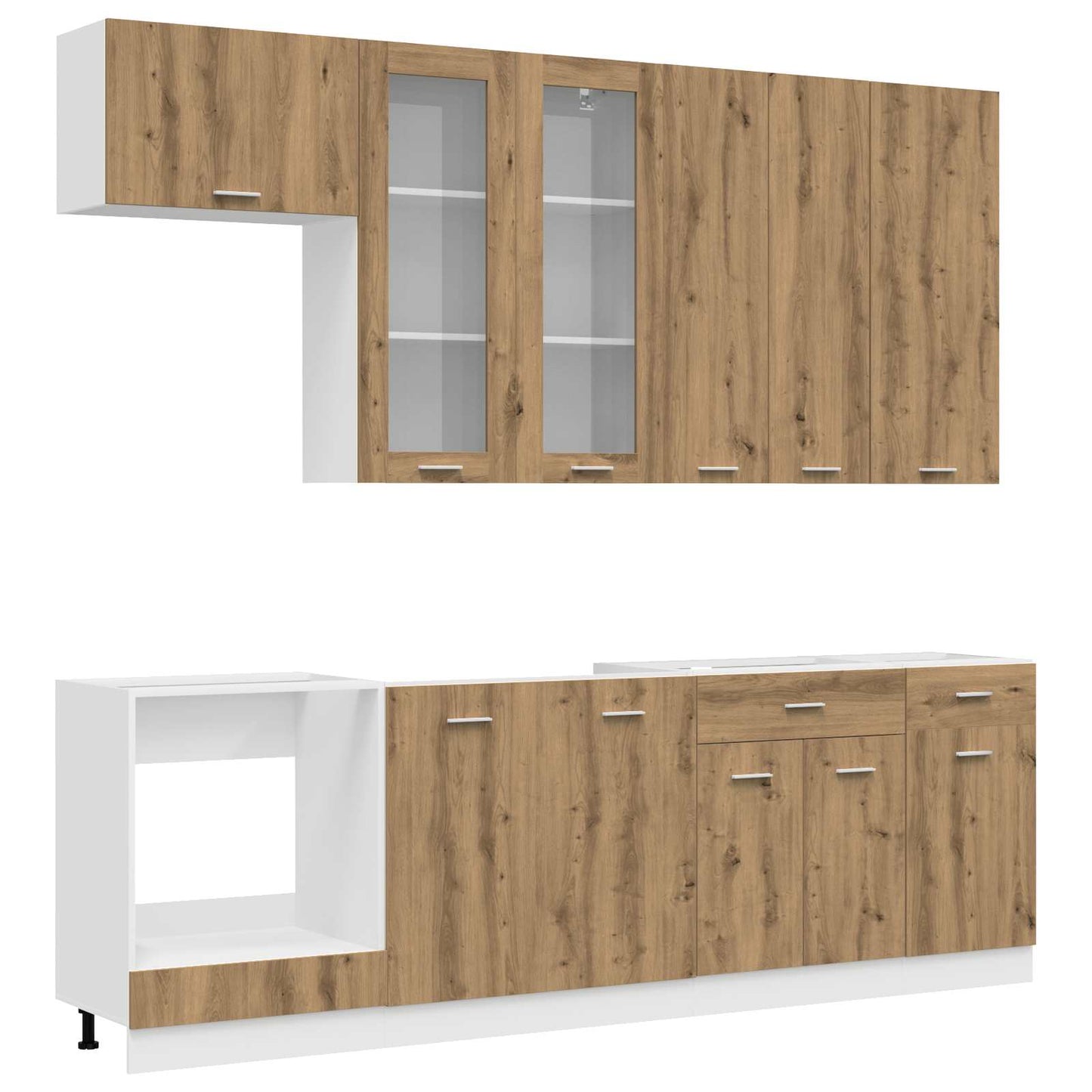Kitchen Unit LYON 8 pcs Artisan Oak Engineered Wood