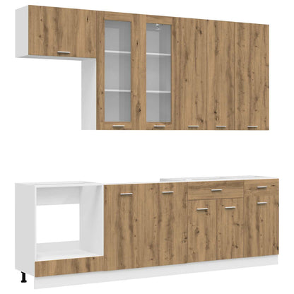 Kitchen Unit LYON 8 pcs Artisan Oak Engineered Wood