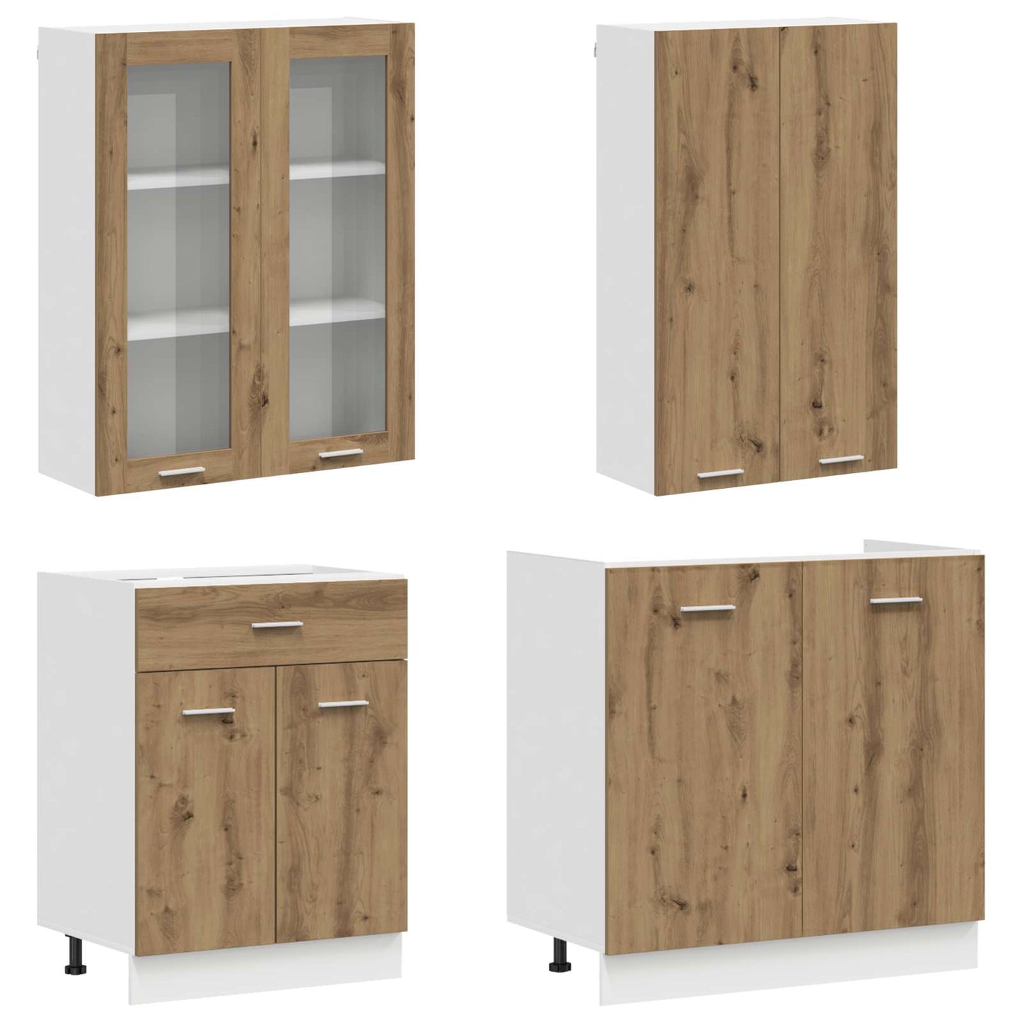 Kitchen Unit LYON 8 pcs Artisan Oak Engineered Wood