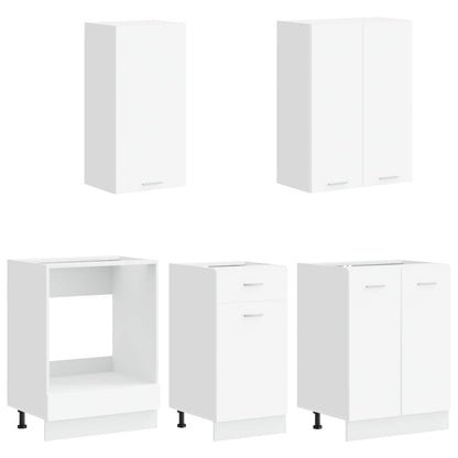 Kitchen Unit LYON 5 pcs White Engineered Wood