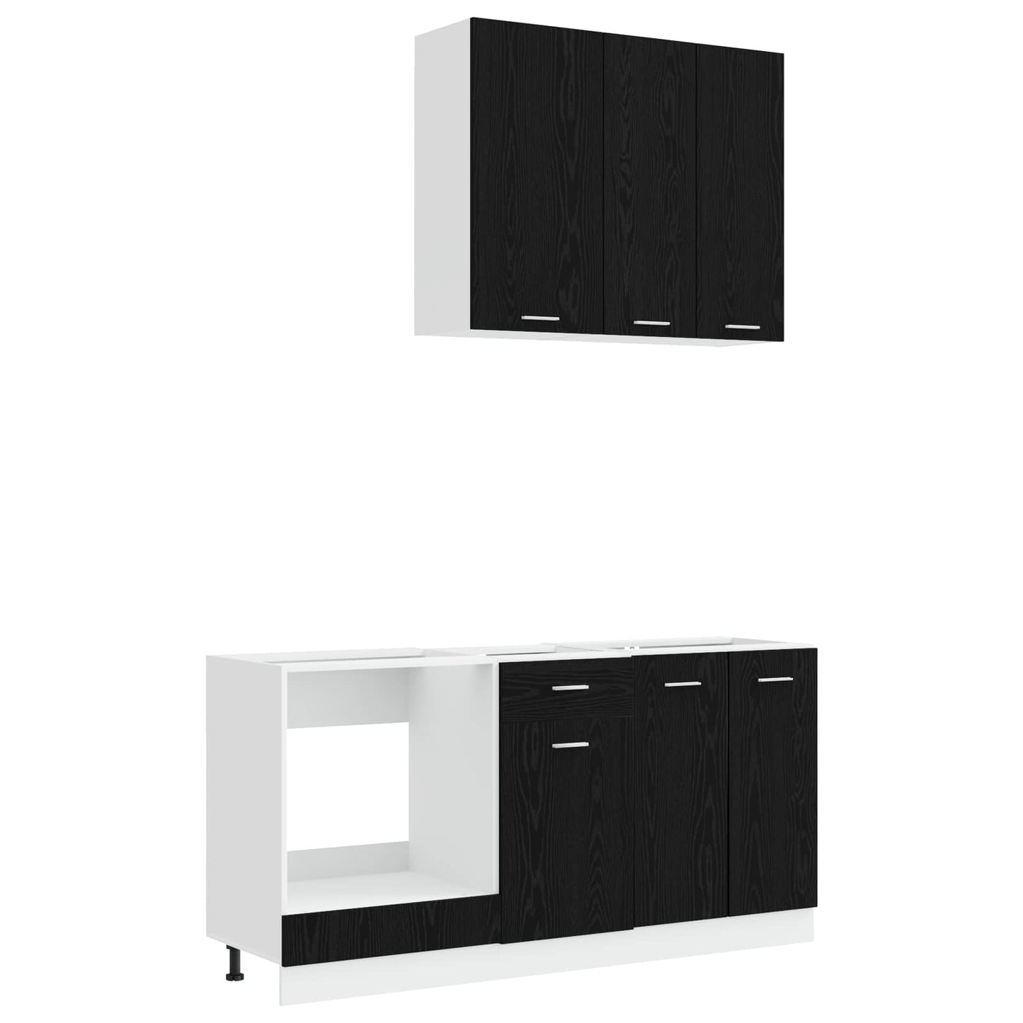 Kitchen Unit LYON 5 pcs Black Oak Engineered Wood