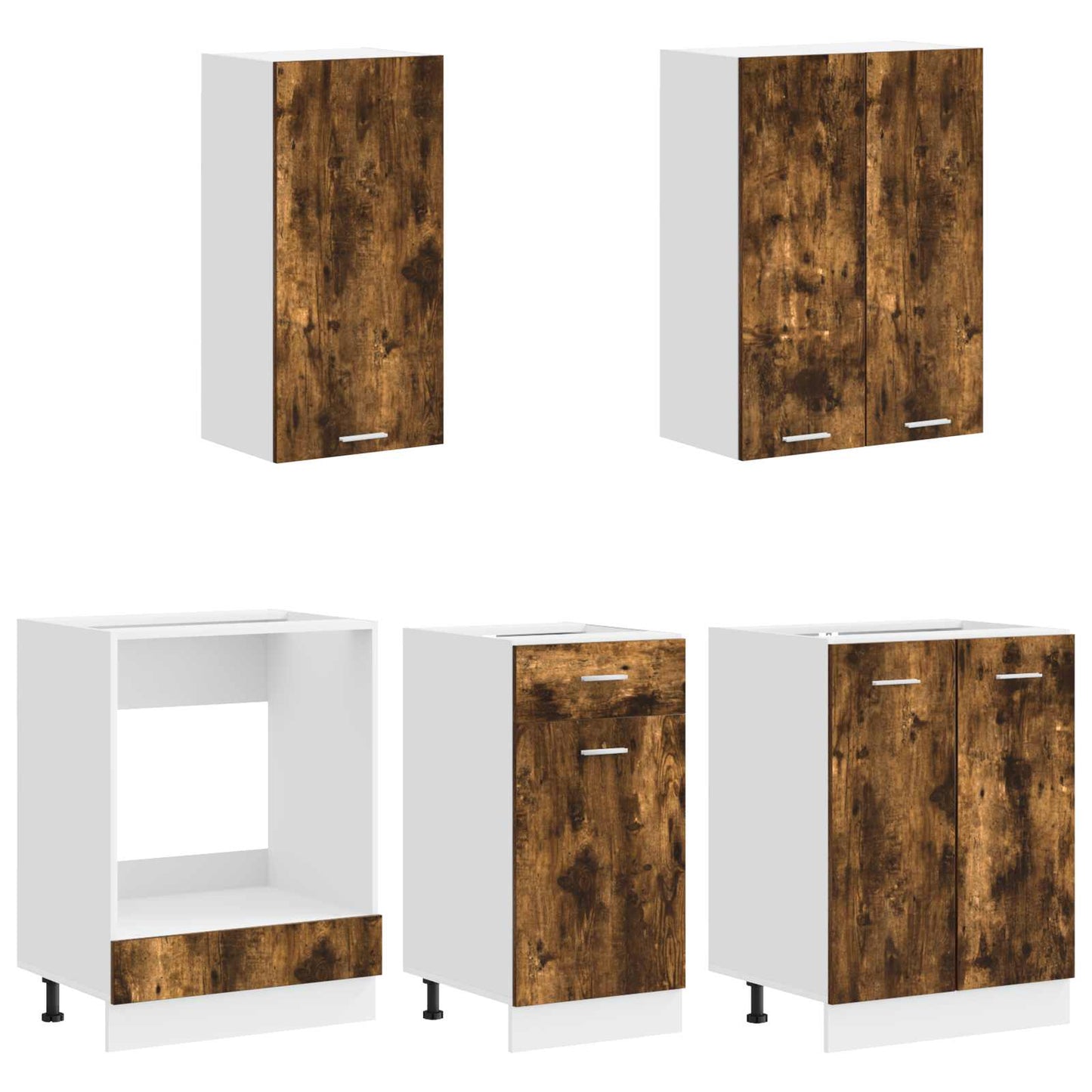Kitchen Unit LYON 5 pcs Smoked Oak Engineered Wood