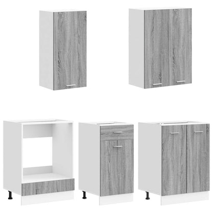 Kitchen Unit LYON 5 pcs Grey Sonoma Engineered Wood