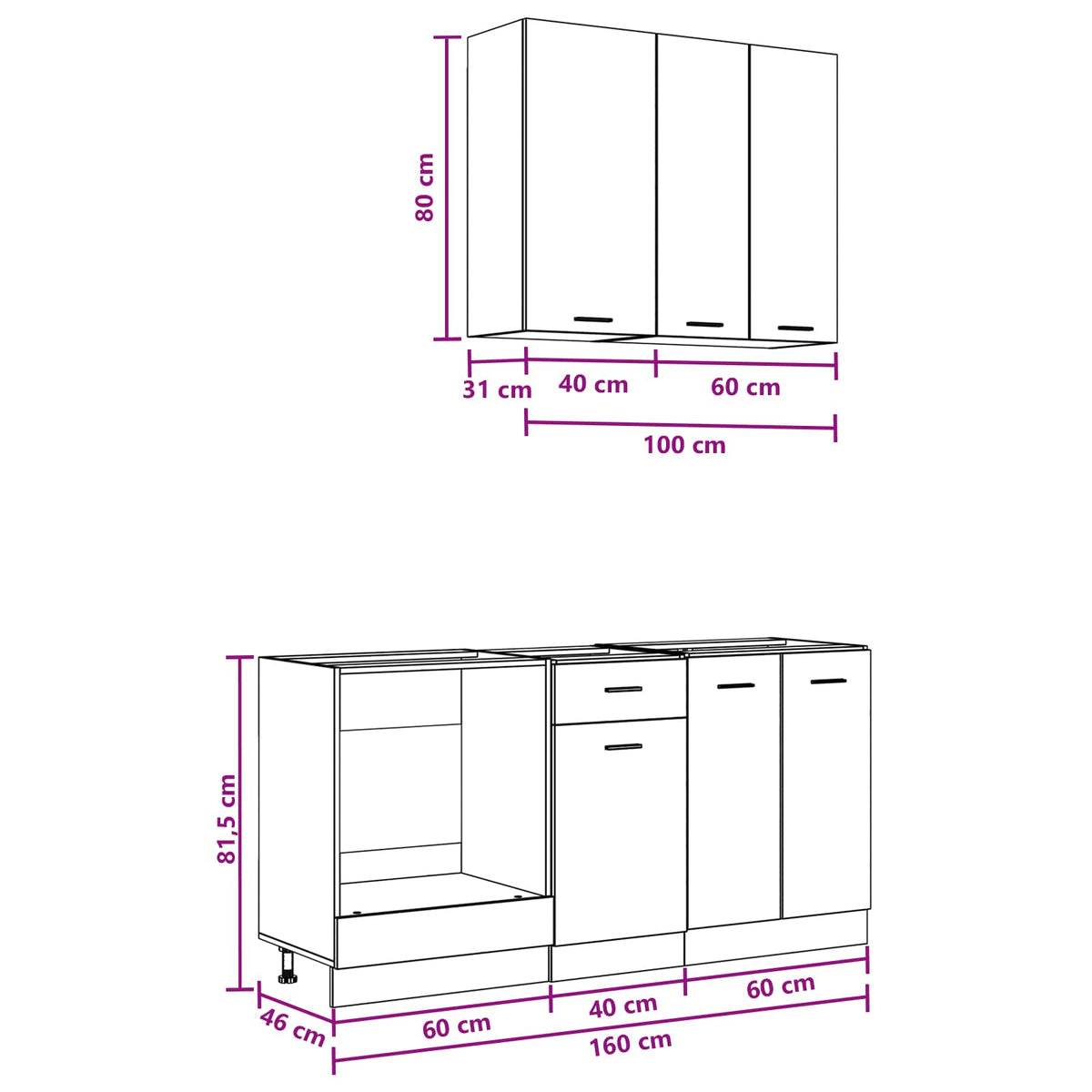 Kitchen Unit LYON 5 pcs Grey Sonoma Engineered Wood