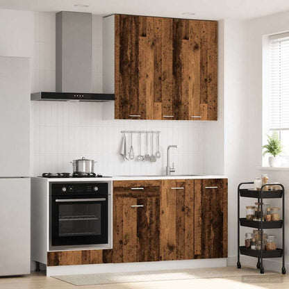 Kitchen Unit LYON 5 pcs Old Wood Engineered Wood