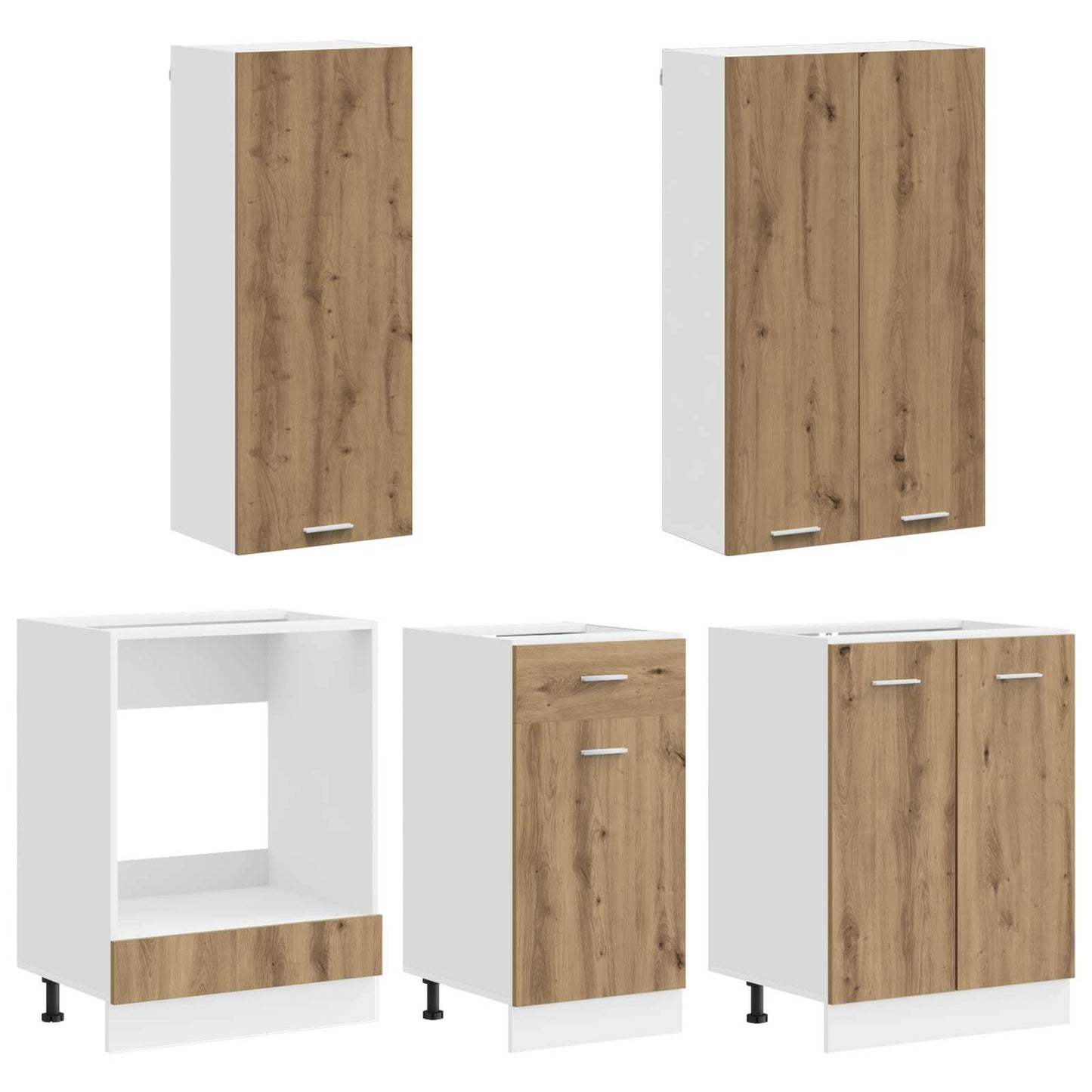 Kitchen Unit LYON 5 pcs Artisan Oak Engineered Wood