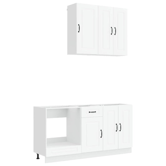 Kitchen Unit KALMAR 5 pcs White Engineered Wood