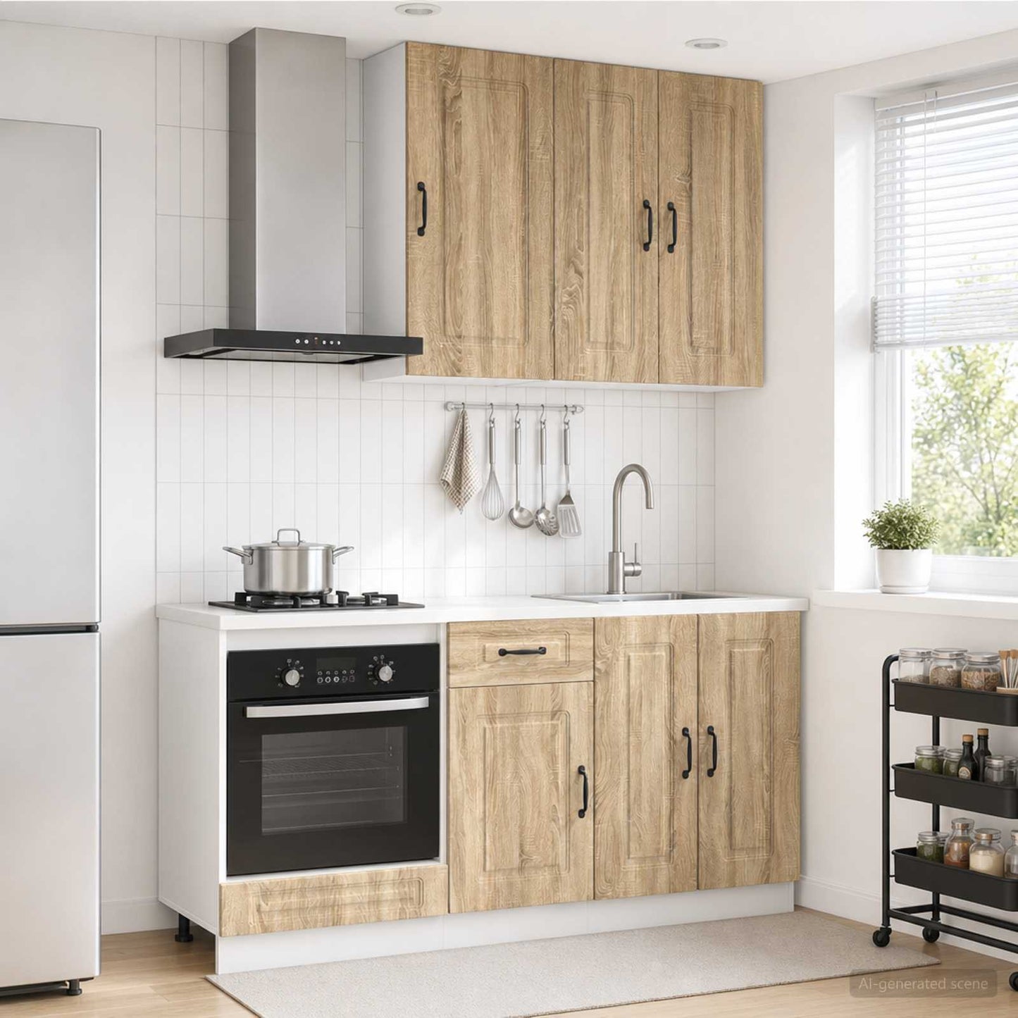 Kitchen Unit KALMAR 5 pcs Sonoma Oak Engineered Wood