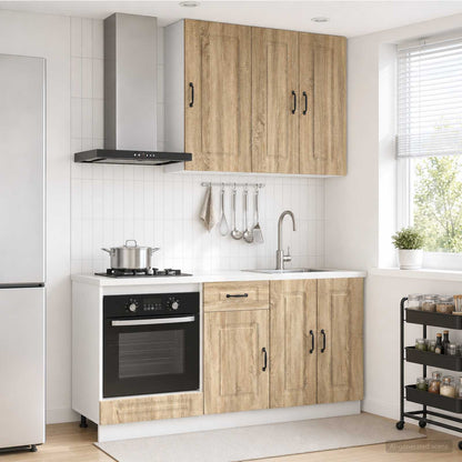 Kitchen Unit KALMAR 5 pcs Sonoma Oak Engineered Wood