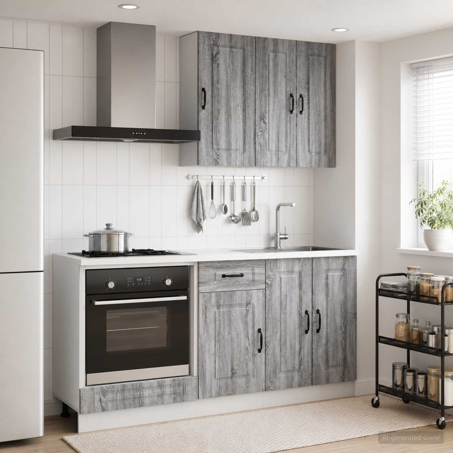 Kitchen Unit KALMAR 5 pcs Grey Sonoma Engineered Wood