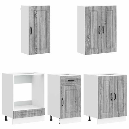 Kitchen Unit KALMAR 5 pcs Grey Sonoma Engineered Wood