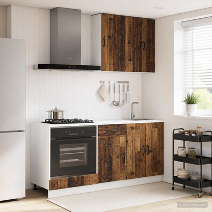 Kitchen Unit KALMAR 5 pcs Old Wood Engineered Wood
