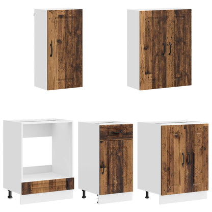 Kitchen Unit KALMAR 5 pcs Old Wood Engineered Wood