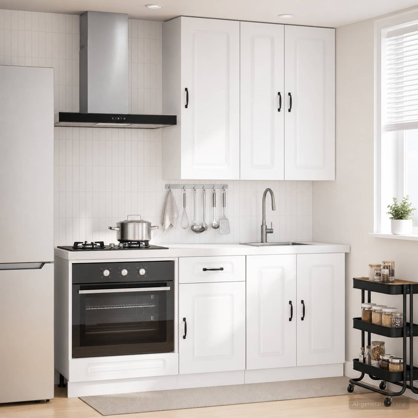 Kitchen Unit KALMAR 5 pcs High Gloss White Engineered Wood