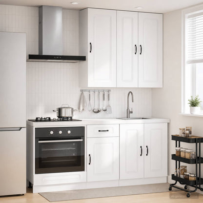 Kitchen Unit KALMAR 5 pcs High Gloss White Engineered Wood
