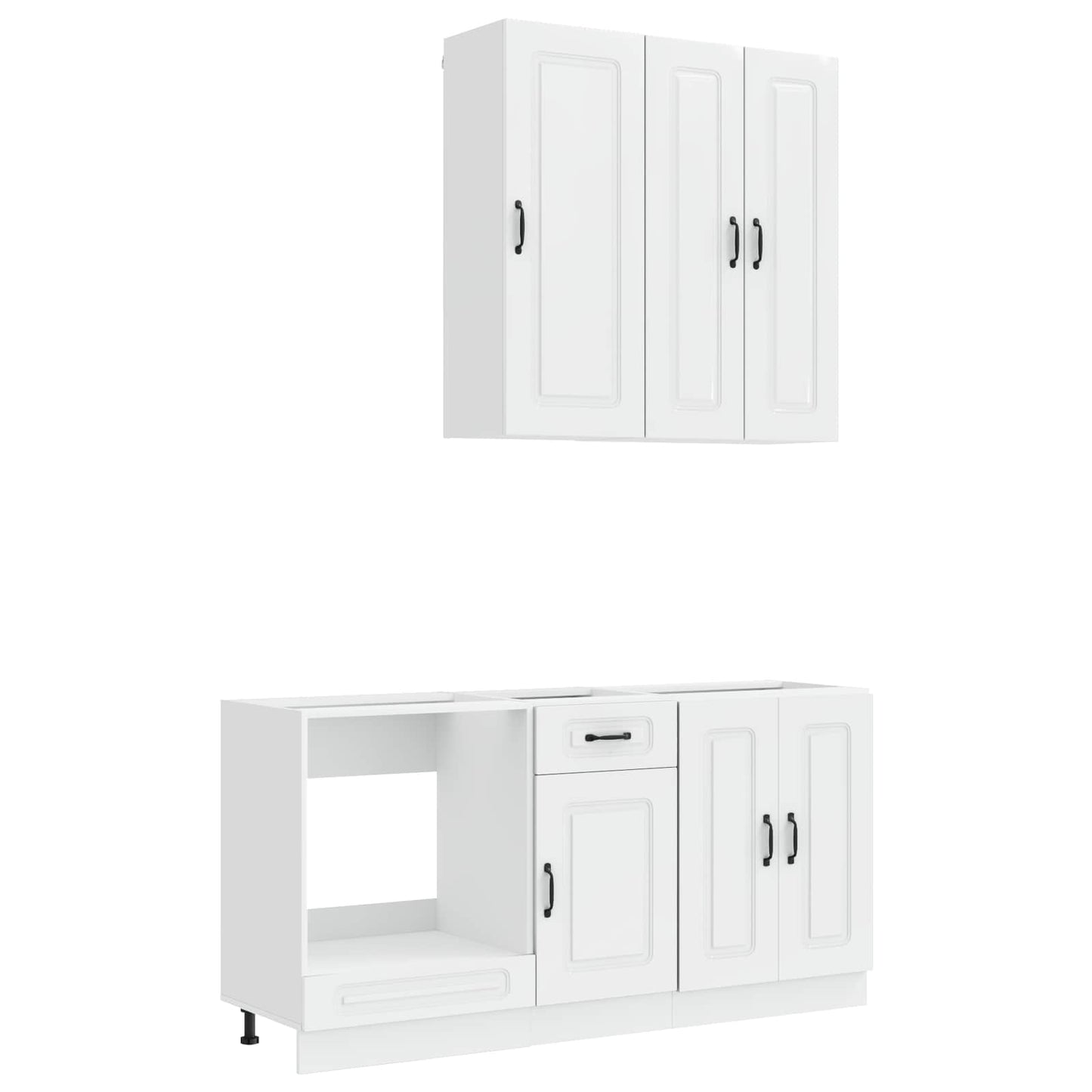 Kitchen Unit KALMAR 5 pcs High Gloss White Engineered Wood