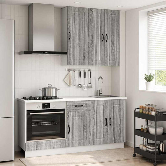 Kitchen Unit KALMAR 5 pcs Grey Sonoma Engineered Wood