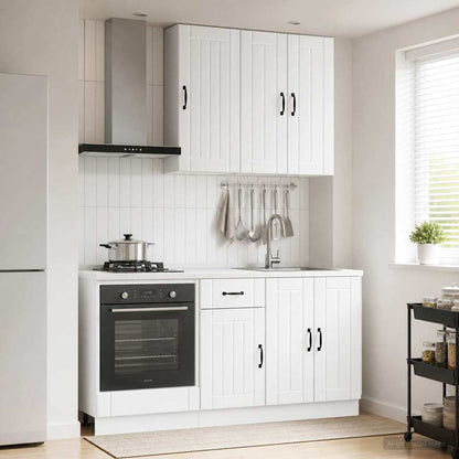 Kitchen Unit LUCCA 5 pcs High Gloss White Engineered Wood