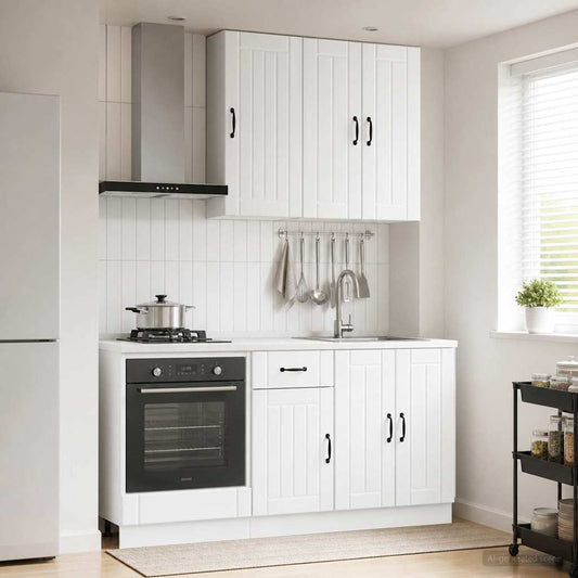 Kitchen Unit LUCCA 5 pcs High Gloss White Engineered Wood